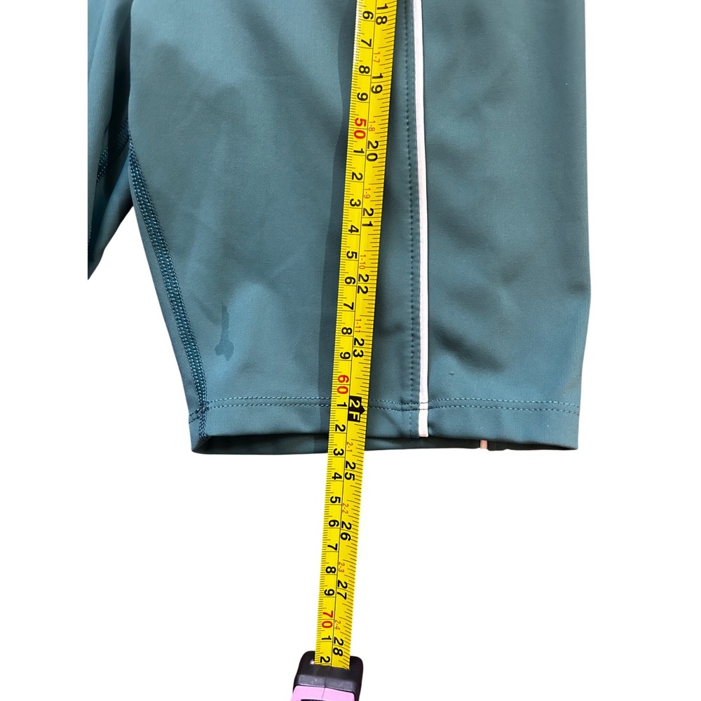 YLLW Teal Blue Active Romper Womens Size S Biker Bodysuit Piping - Picture 9 of 16